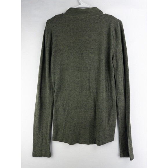 Saturday Sunday By Anthropologie Sweater Womens M Green Knit Button Up V Neck‎ - Picture 2 of 7
